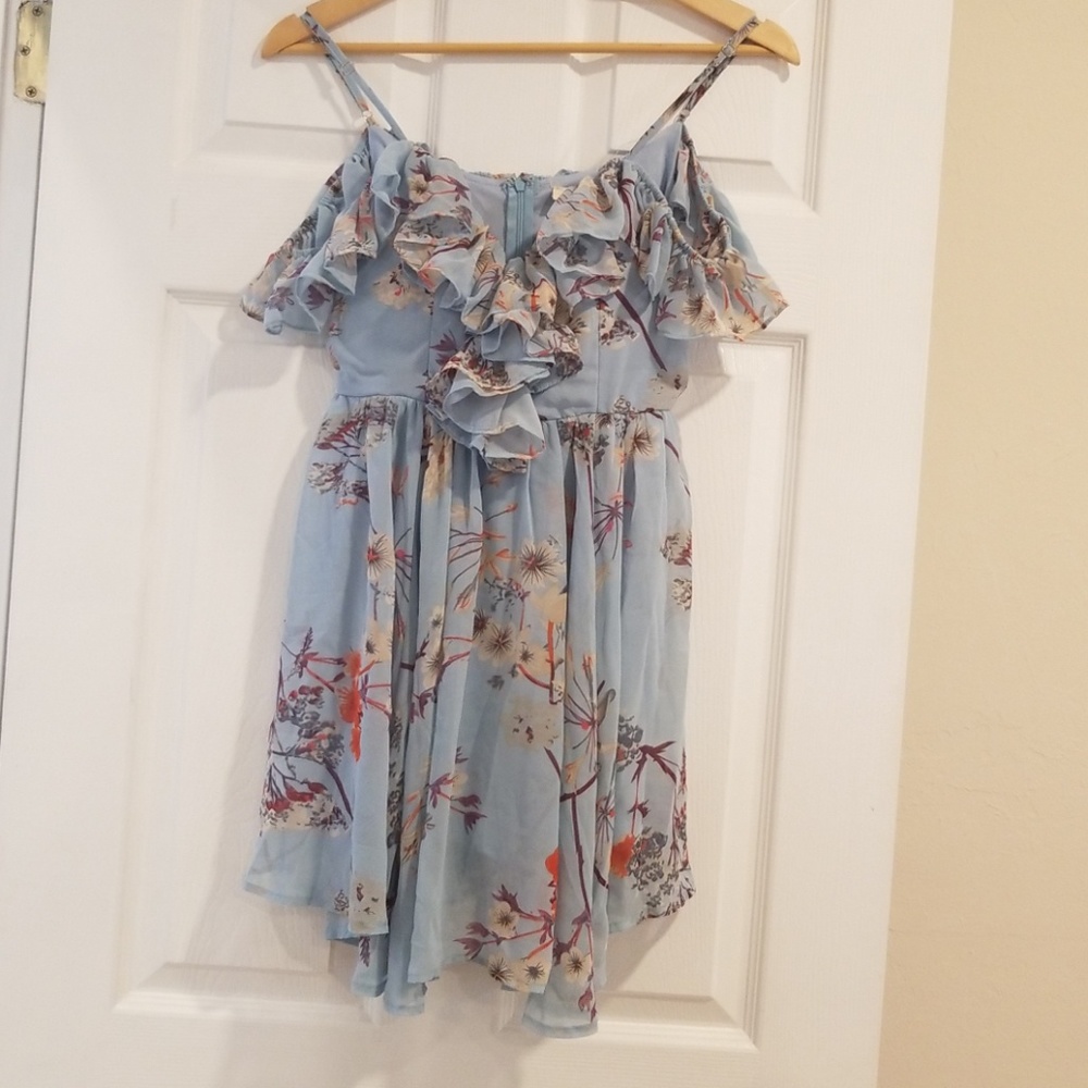 Layered Cold Shoulder Romper/Dress NWT
